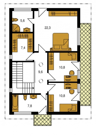 Grundriss des Obergeschosses - ARKADA 14